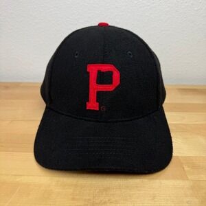 Portland Gear TEDxPortland Black Red Wool Leather Strapback Hat Cap P Logo